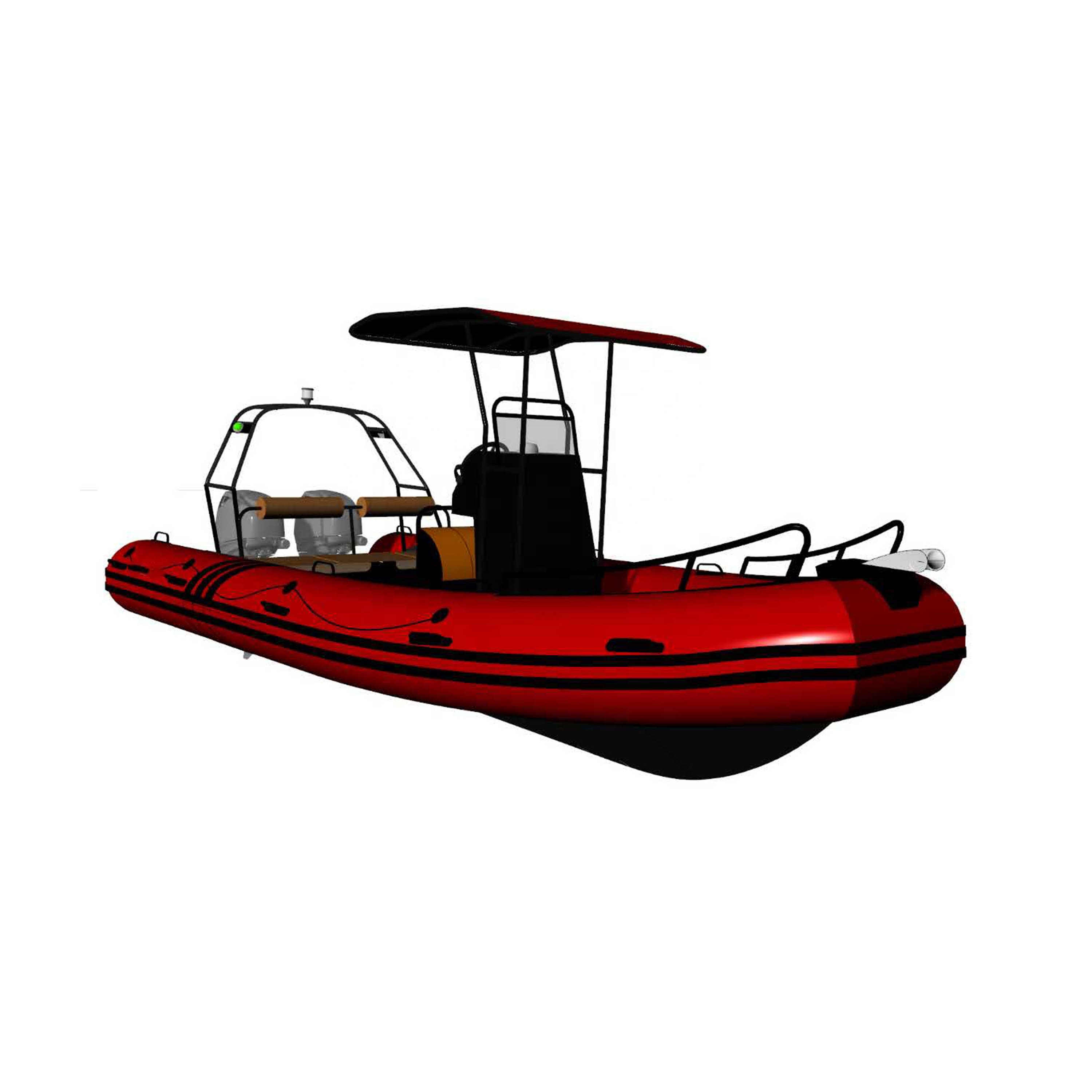 Hot Sale Deep v Aluminum Rib Boat Sport Rib Boat 420 with Trailer Boat Engines